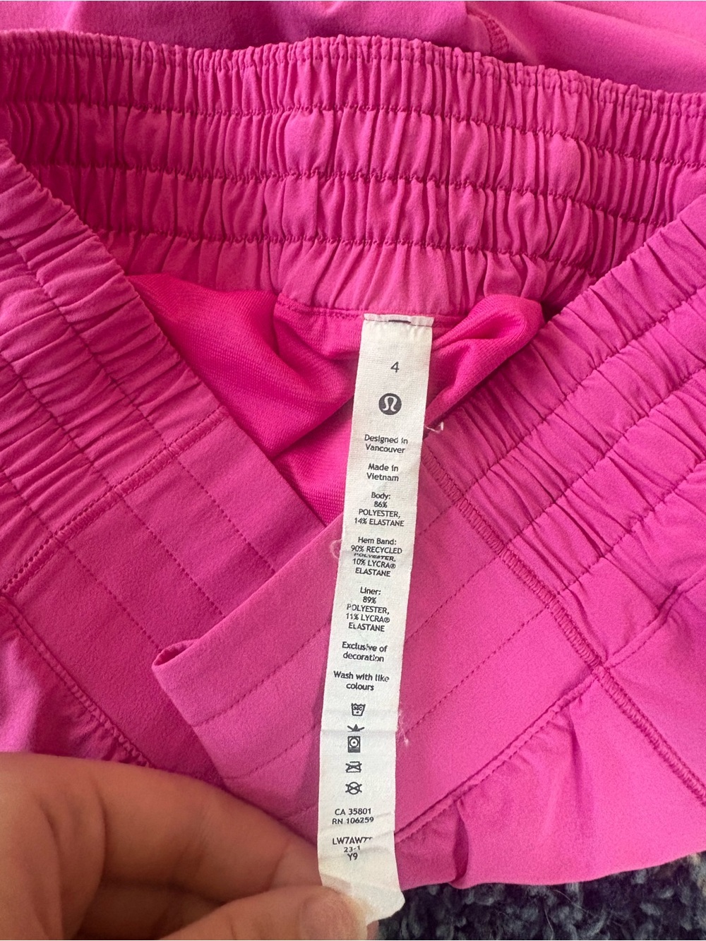 Lululemon Hotty Hot LR 4” Lined Shorts – Hot Pink – Size 4 - Picture 4 of 5